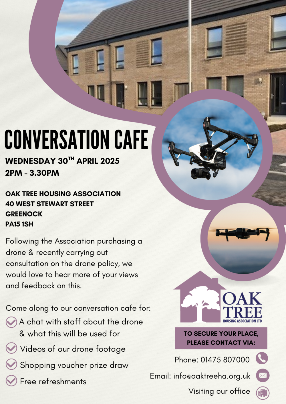 Drone Conversation Cafe Flyer