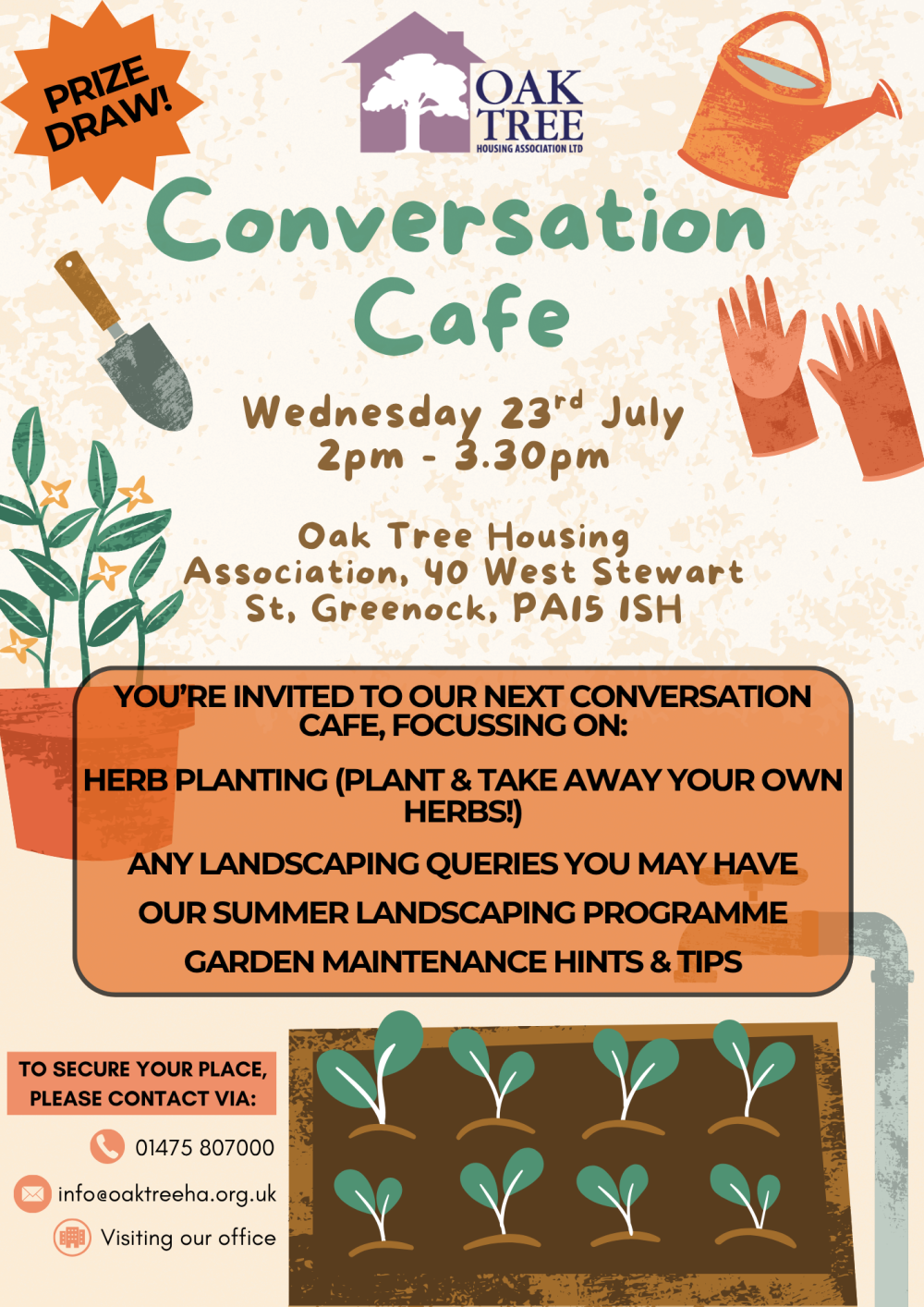 Landscaping Conversation Cafe Flyer