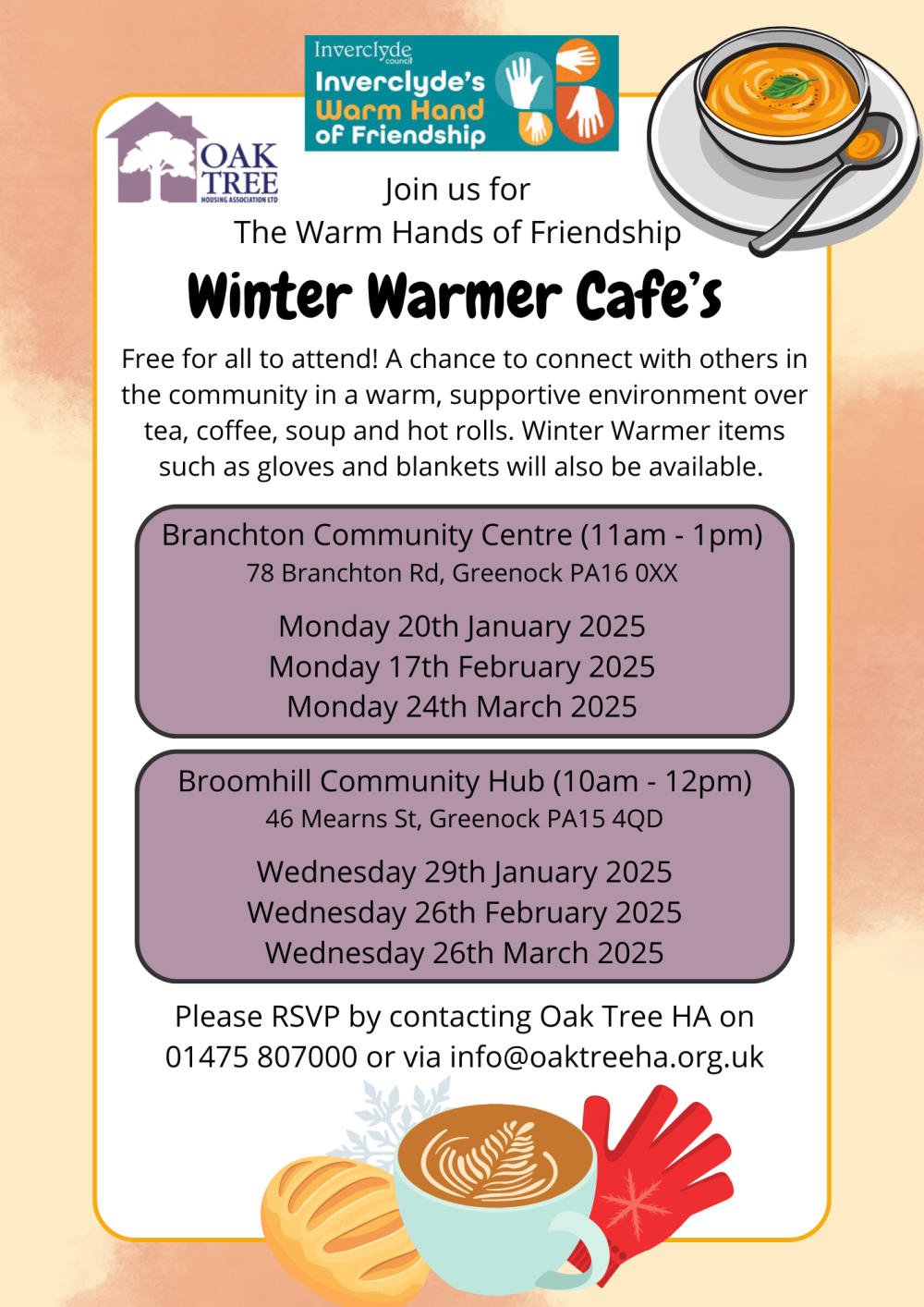 Winter Warmer Cafes Event Flyer